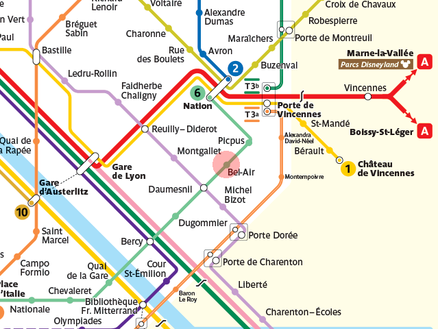 Bel-Air station map