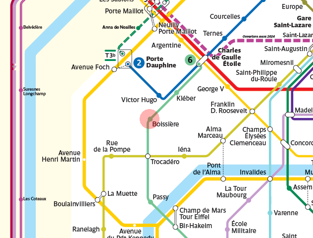 Boissiere station map
