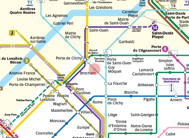 Brochant station map