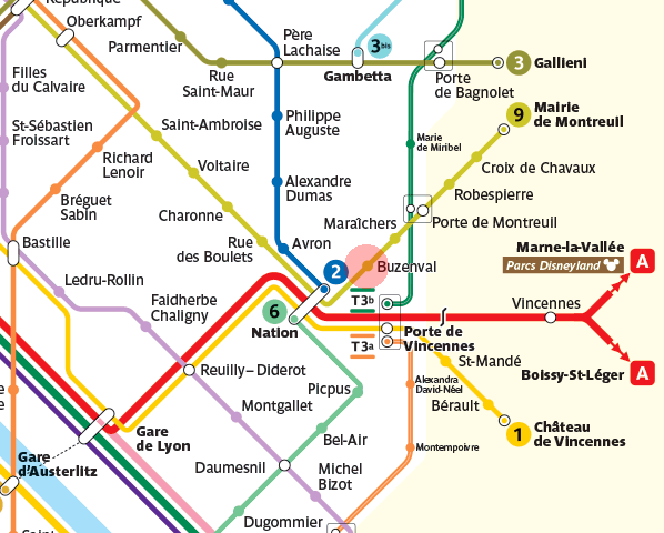 Buzenval station map