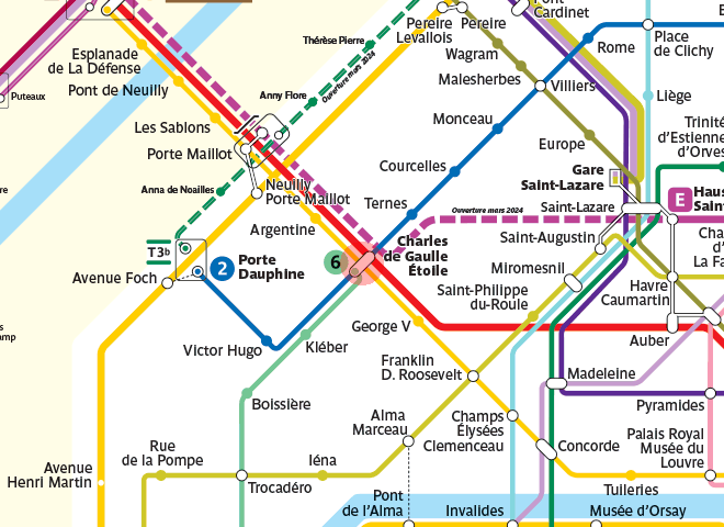 Charles de Gaulle station map