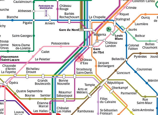 Chateau d'Eau station map