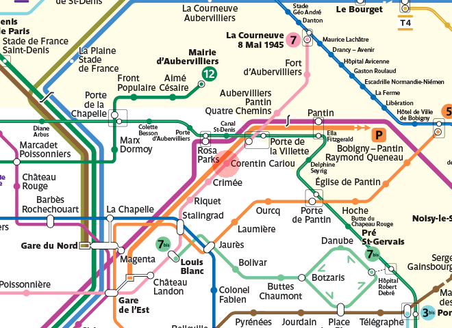 Corentin Cariou station map