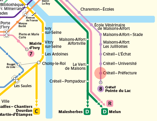 Creteil - Prefecture station map