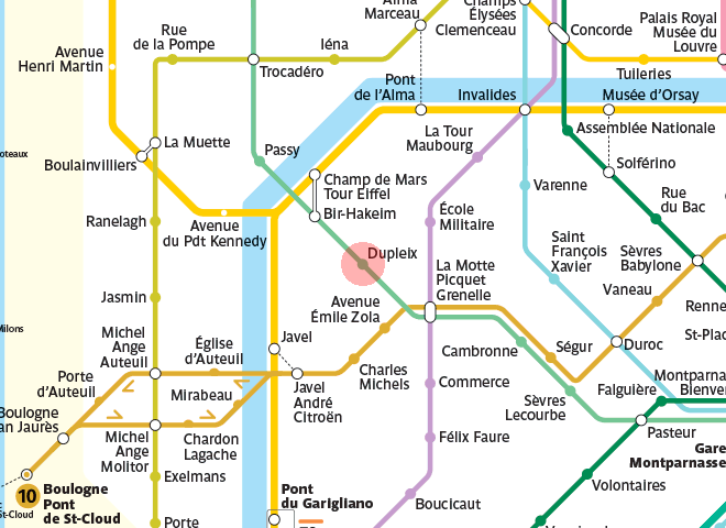 Dupleix station map