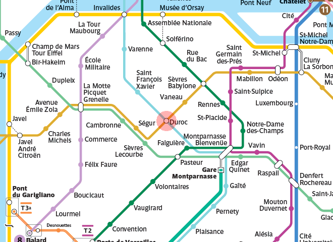 Duroc station map