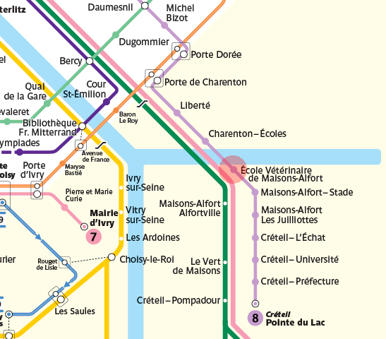 Ecole Veterinaire de Maisons-Alfort station map