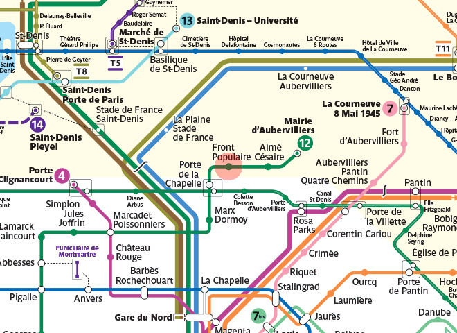 Front Populaire station map