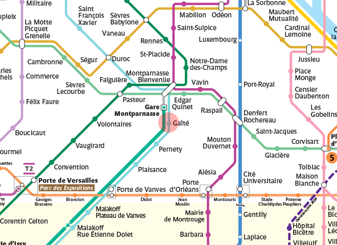 Gaite station map