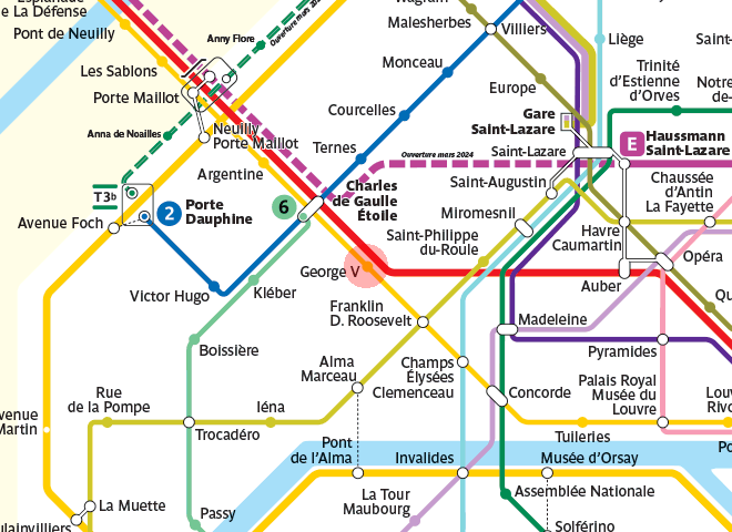 George V station map