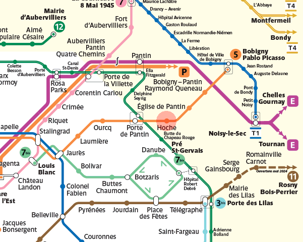 Hoche station map