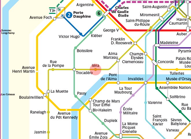 Iena station map
