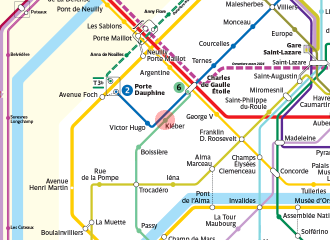Kleber station map