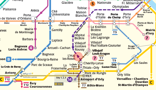 L'Hay-les-Roses station map