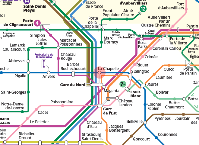 La Chapelle station map