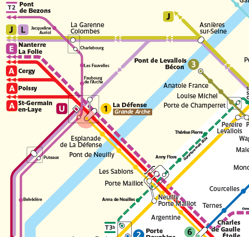 La Defense station map