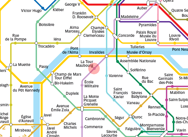 La Tour Maubourg station map