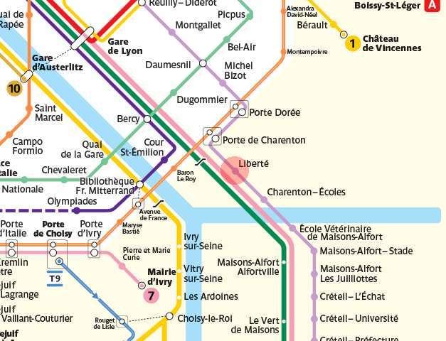 Liberte station map