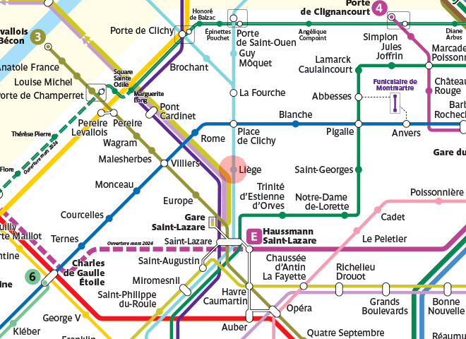 Liege station map