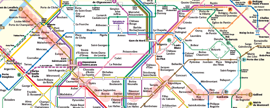 Paris Metro Line 3 map