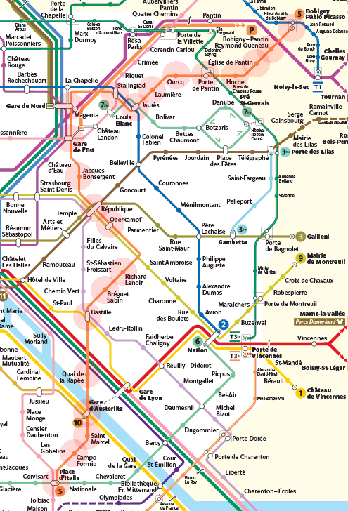Paris Metro Line 5 map
