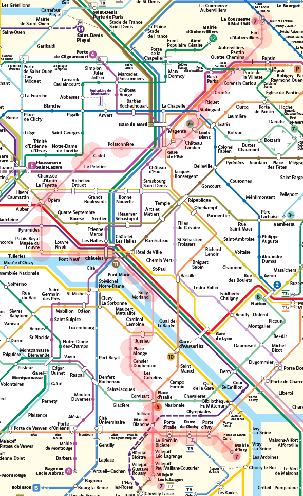Paris Metro Line 7 map