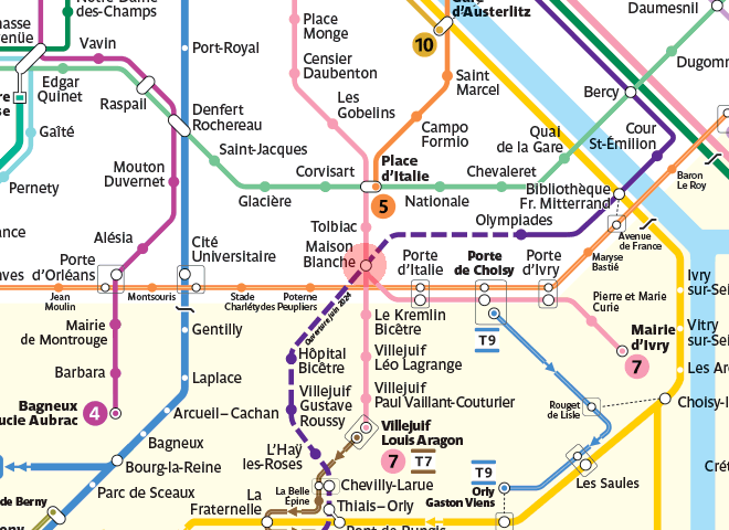 Maison Blanche station map