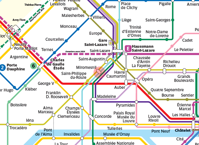Miromesnil station map