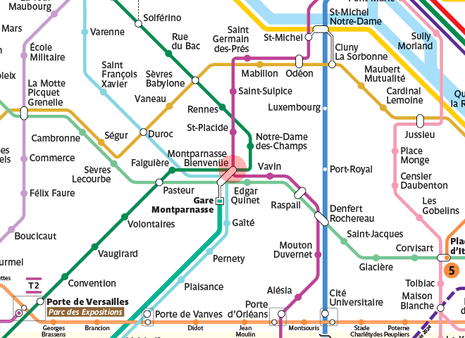 Montparnasse - Bienvenue station map