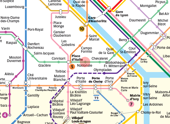 Nationale station map