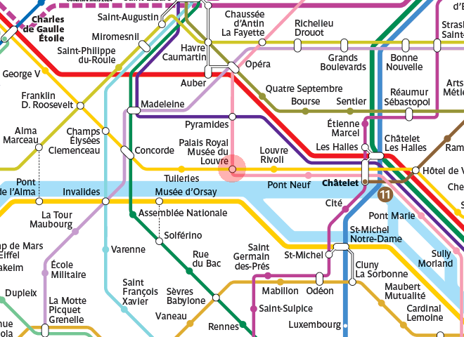 Palais Royal station map
