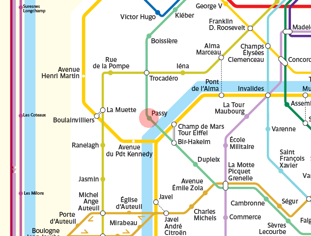 Passy station map