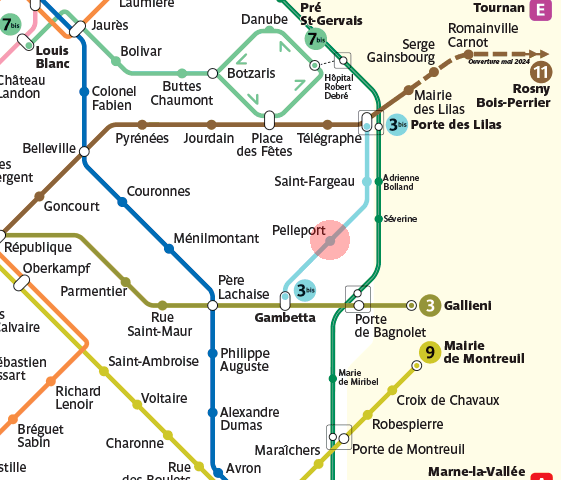 Pelleport station map