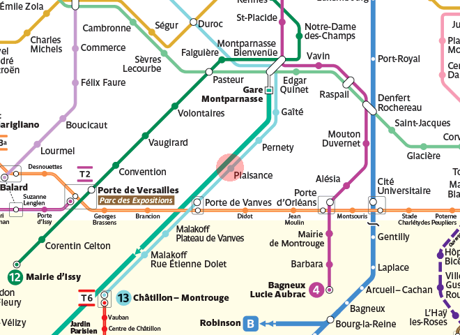 Plaisance station map