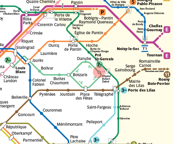 Pre Saint-Gervais station map