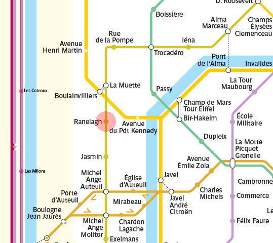 Ranelagh station map
