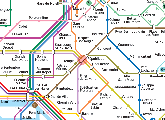 Republique station map