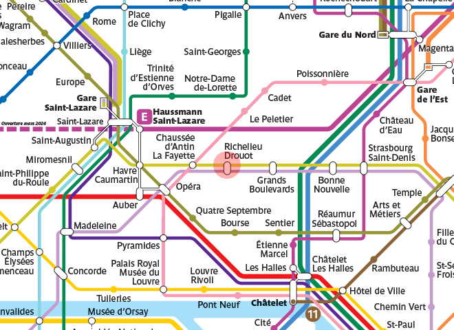 Richelieu Drouot station map