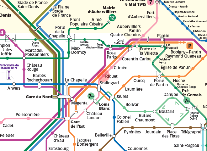 Riquet station map