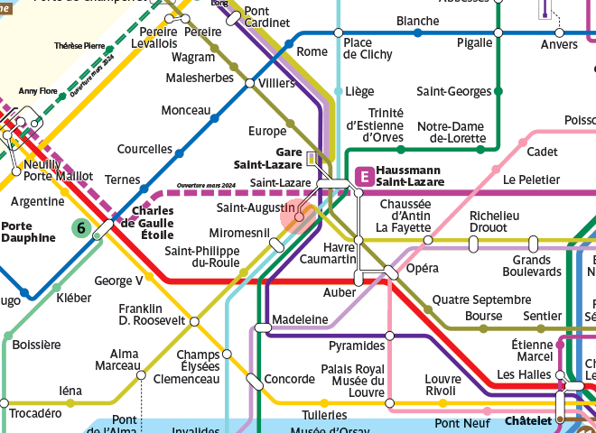 Saint-Augustin station map