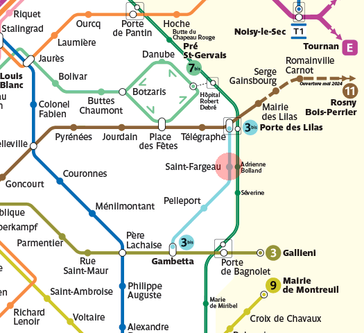 Saint-Fargeau station map