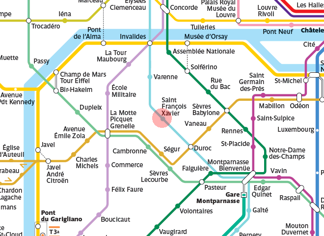 Saint Francois Xavier station map