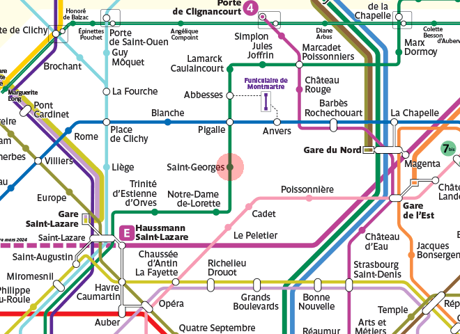 Saint-Georges station map