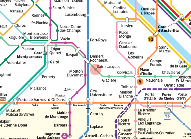 Saint-Jacques station map