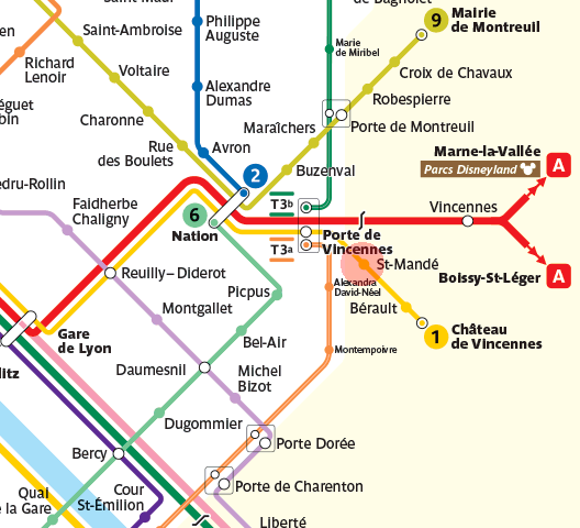 Saint-Mande station map