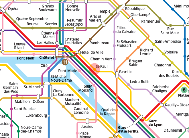 Saint-Paul station map