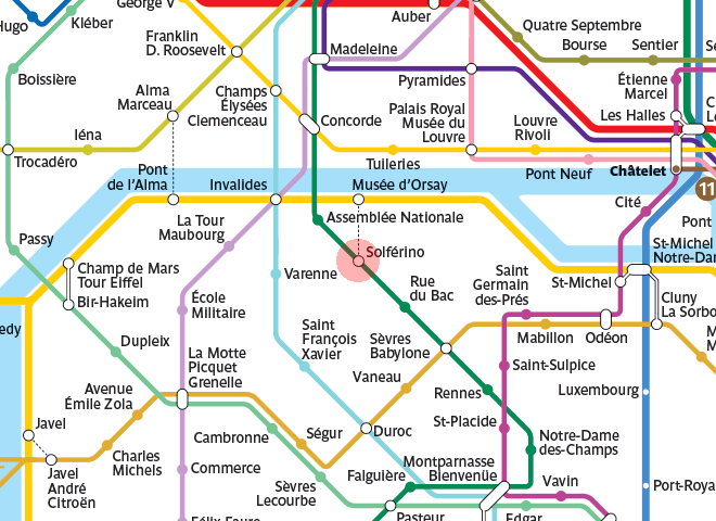 Solferino station map