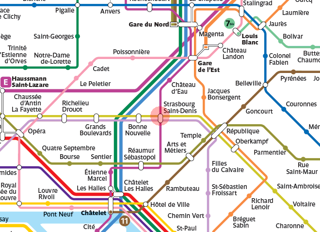 Strasbourg - Saint-Denis station map