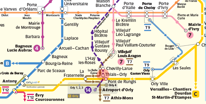 Thiais-Orly station map