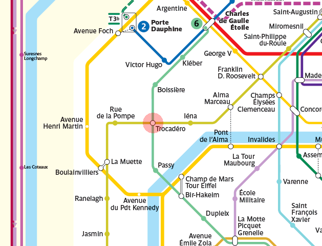 Trocadero station map